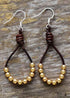 Boho Earrings, Dangle Earrings, Silver Bohemian Peal